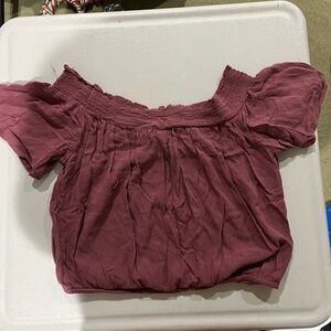 Women's Off-Shoulder Top - Mauve